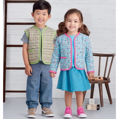 Patron Simplicity S9485.A - Haut en maille, Veste, Gilet, Jupe et Pantalon pour tout petits 2