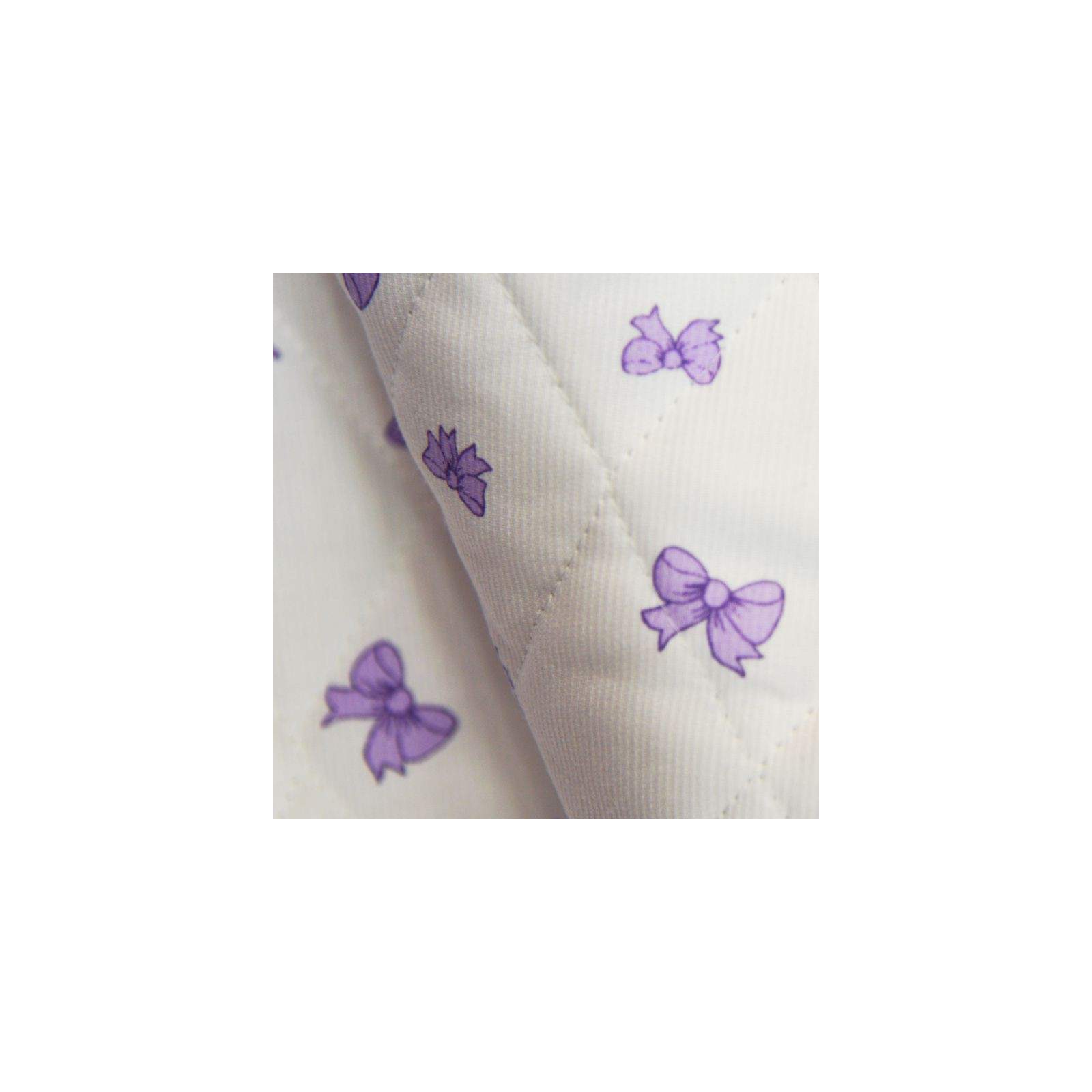 Tissu Piqué de coton matelassé nœuds violet