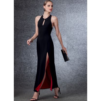 Patron Vogue 1692 F5 - Robe bande contrastante 2