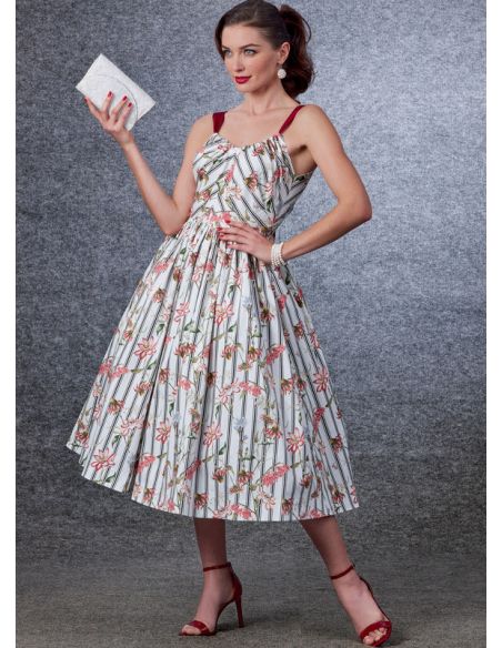Patron Vogue 1696 F5 - Robe bretelles ruban
