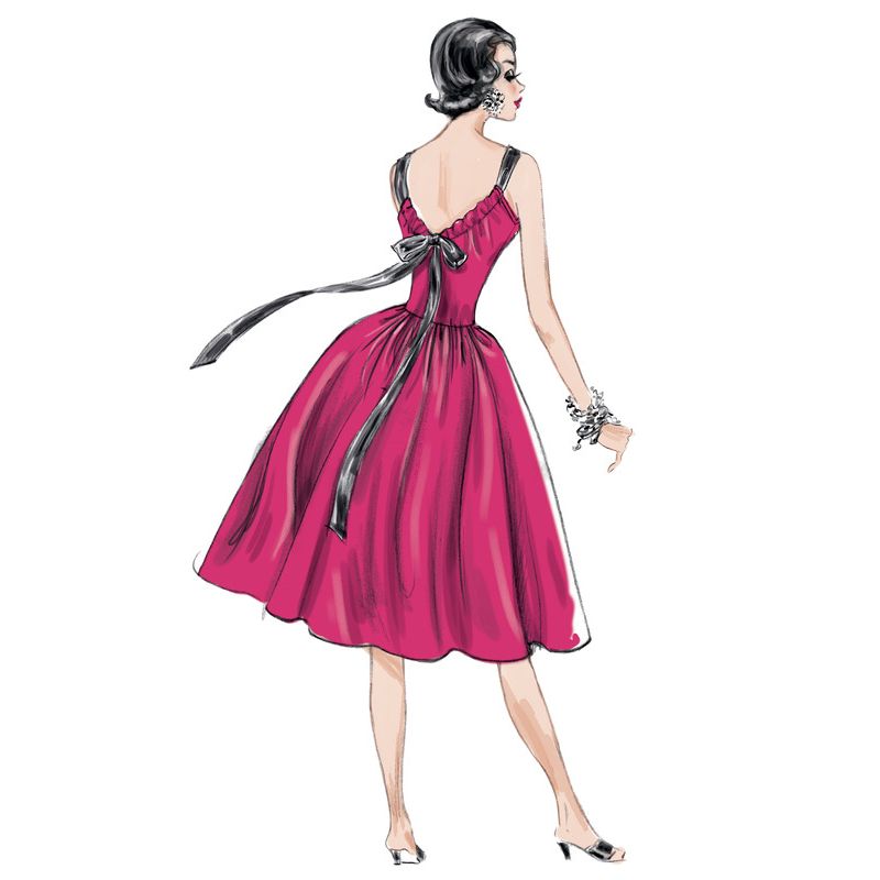 Patron Vogue 1696 F5 - Robe bretelles ruban