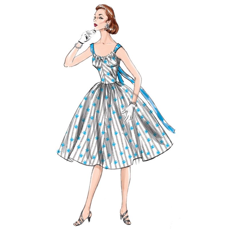 Patron Vogue 1696 F5 - Robe bretelles ruban