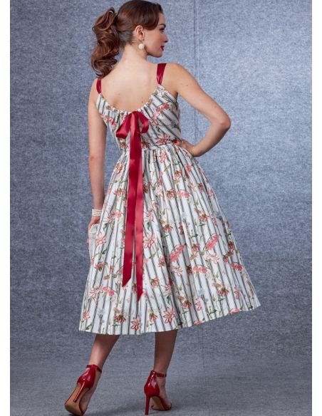Patron Vogue 1696 F5 - Robe bretelles ruban