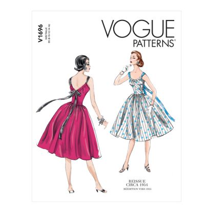 Patron Vogue 1696 F5 - Robe bretelles ruban