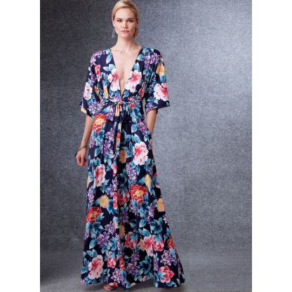 Patron Vogue 1735 Y -- Robe longue, décollecté plongeant 2