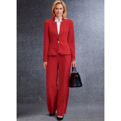 Patron Vogue 1741 E5 - Ensemble veste ajustée, robe, pantalon large et combinaison 2