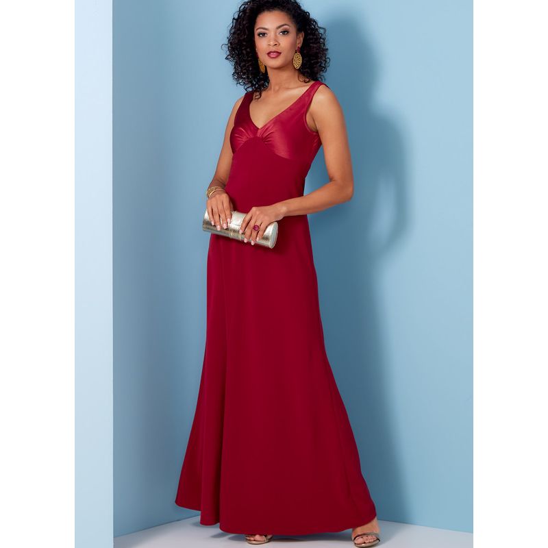 Patron Vogue 1842 B5 - Robe de soirée longue sans manches à découpe sous-buste