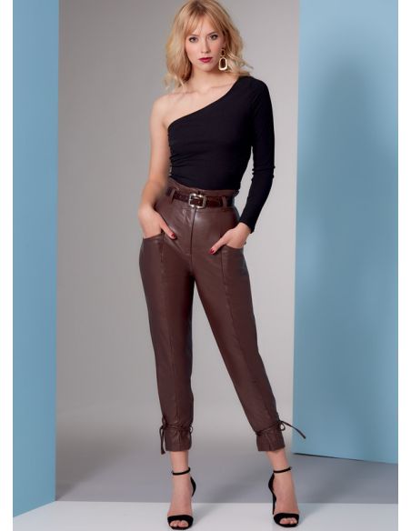 Patron Vogue 1848 F5 - Pantalon court à taille haute, style carotte