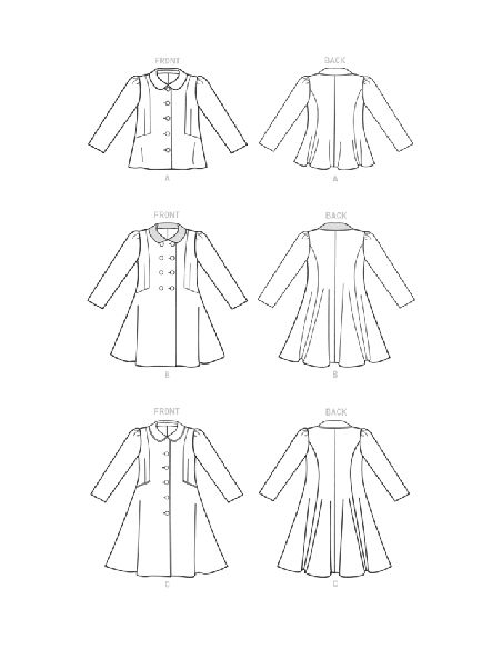 Patron Vogue 1856 CL - Manteau et veste style redingote