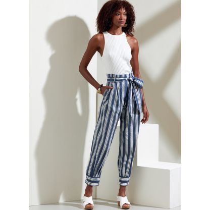 Patron Vogue 1873 B5 - Pantalon taille haute paperbag à plis 2