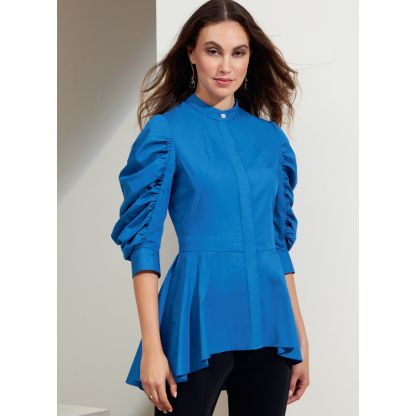 Patron Vogue 1875 B5 - Top à basque avec manches bouffantes 2