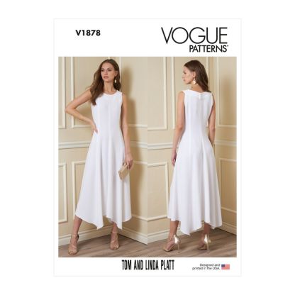 Patron Vogue 1878 E5 - Robe cintrée puis évasée