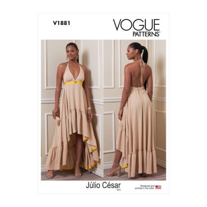 Patron Vogue 1881 ZZ - Robe à dos nu