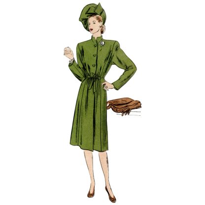 Patron Vogue 1903 Y5 - Manteau pleine longueur à ceinture 2