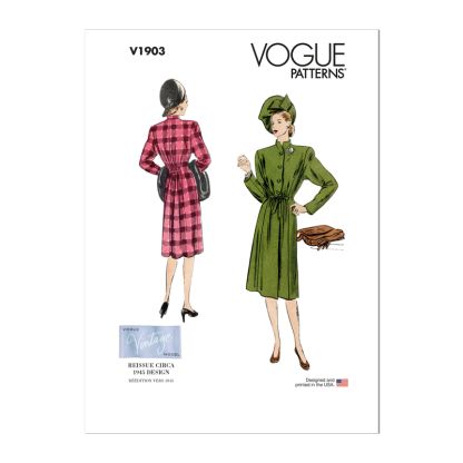 Patron Vogue 1903 Y5 - Manteau pleine longueur à ceinture