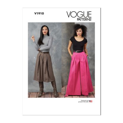 Patron Vogue 1910 B5 - Pantalon plissé à jambes larges