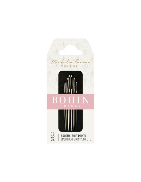 Assortiment d'aiguilles à broder sur toile et canevas N°18/20/24