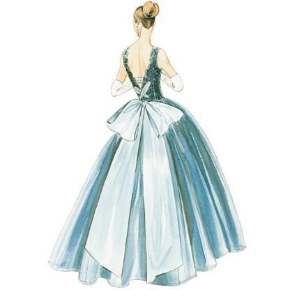 Patron Vogue 8729 AA - Robe de bal style princesse des années 1950 2
