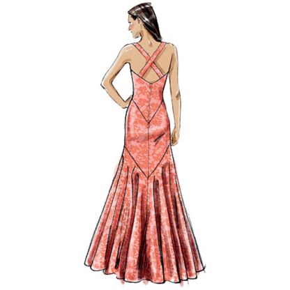 Patron Vogue 8814 E - Robes femme coupe sirène 2