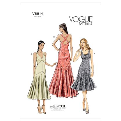 Patron Vogue 8814 E - Robes femme coupe sirène