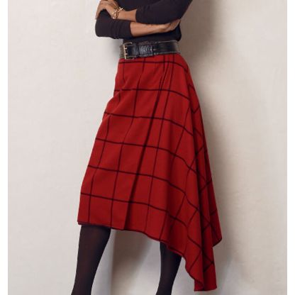 Patron Vogue 8956 E5 - Jupe portefeuille pour femme à pan asymétrique 2