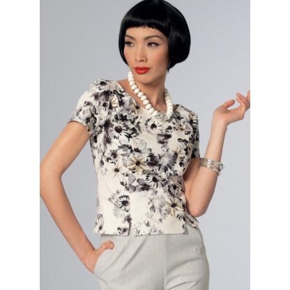 Patron Vogue 9187 E5 - Tops femme style années 60 2