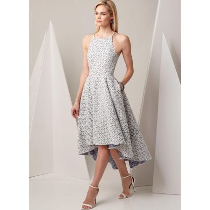 Patron Vogue 9252 E5 - Robe femme avec corsage bain de soleil et traîne 2