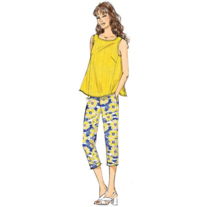 Patron Vogue 9258 F5 - Ensemble femme : Top, blouse et pantalon 2