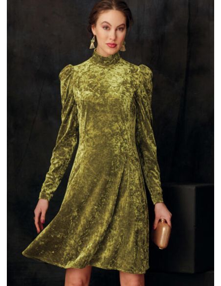 Patron Vogue 9264 A5 - Robes femme à col montant avec manches longues