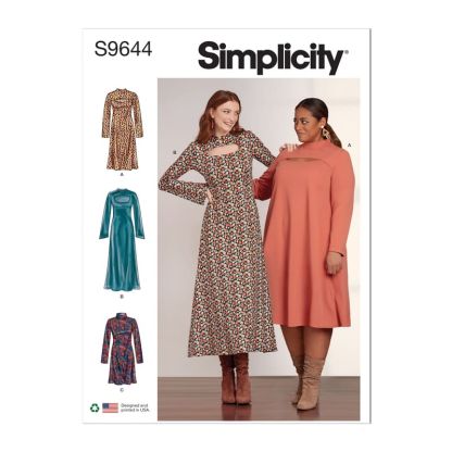 Patron Simplicity 9644.BB - Robe en tricot en trois longueurs