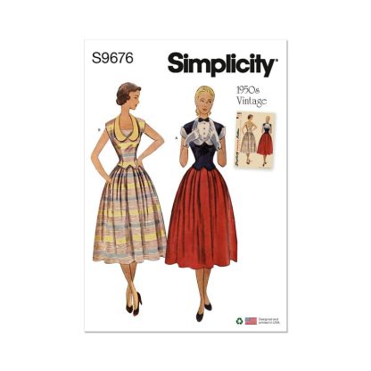 Patron Simplicity 9676.H5 - Robe deux pièces vintage