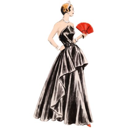 Patron Vogue 1963 E5 - Robe avec Jupe évasée 2