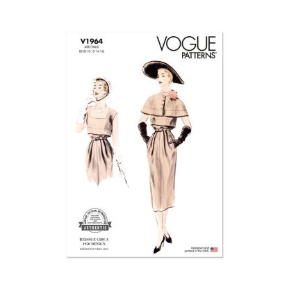 Patron Vogue 1964 B5 - Robe et mini cape
