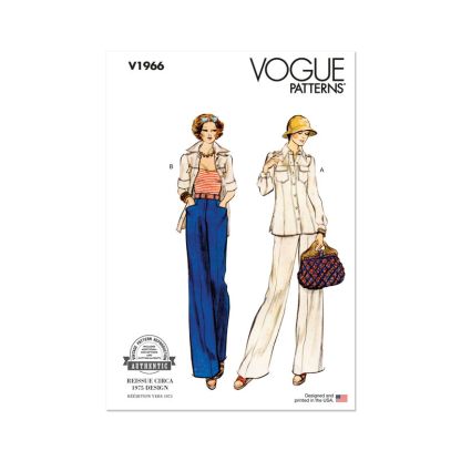 Patron Vogue 1966 B5 - Veste semi ajustée et pantalon
