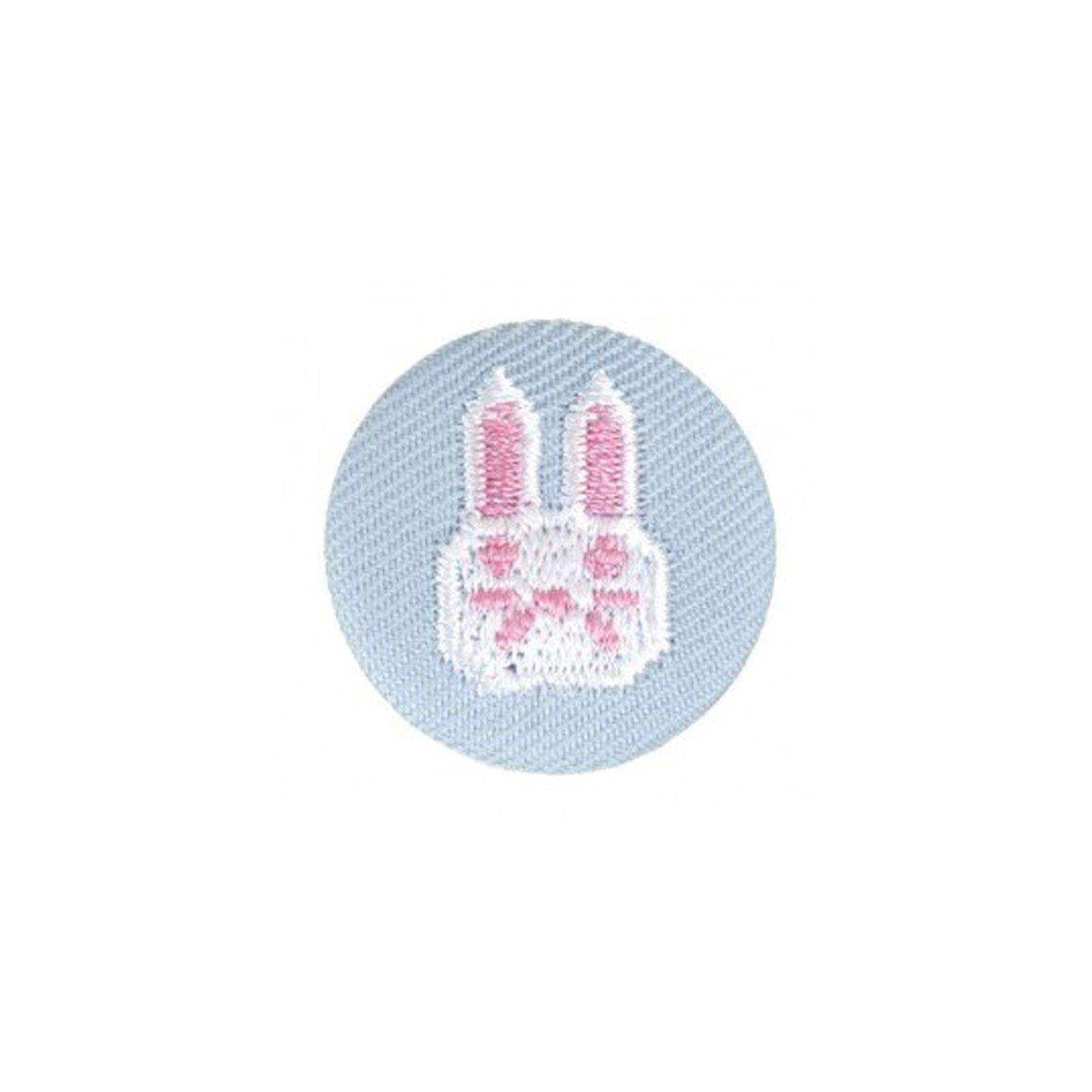 Badge tissu lapin brodé