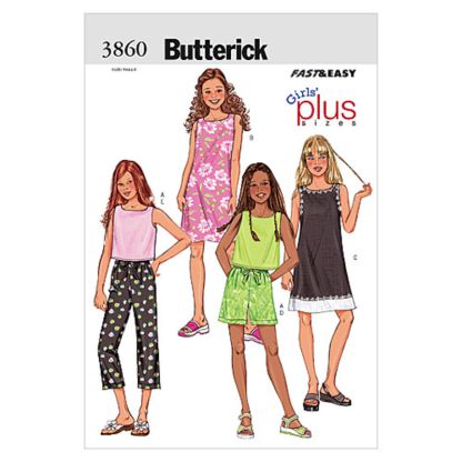 Patron Butterick 3860/10 - Haut, robe, short et pantalon