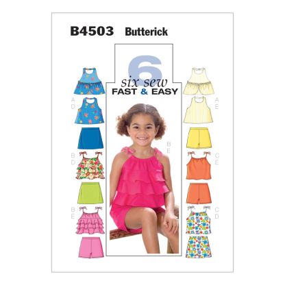 Patron Butterick 4503/CL - Haut, jupe et short