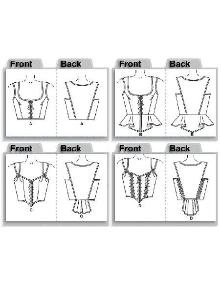 Patron Butterick 4669/EE - Corset