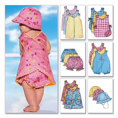 Patron Butterick 5625/LARGE - Barboteuse, chasuble, culotte et chapeau 2