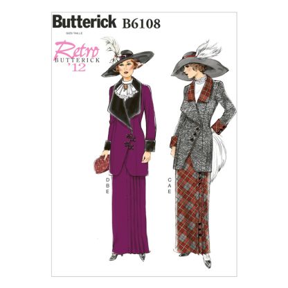 Patron Butterick 6108/E5 - Veste, bavette et jupe
