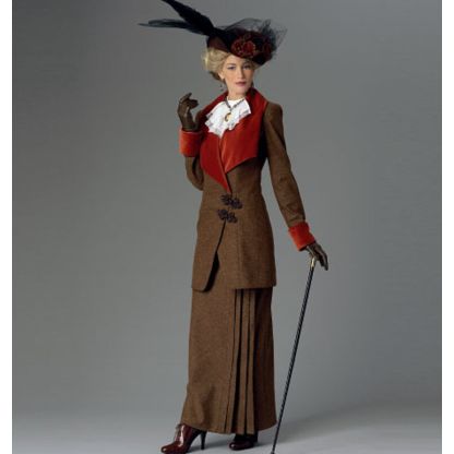 Patron Butterick 6108/E5 - Veste, bavette et jupe 2