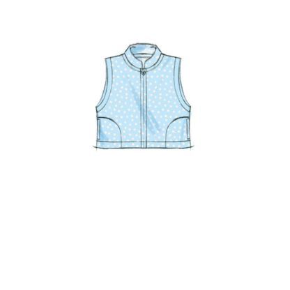 Patron Butterick 6372/YA5 - Cape, gilet, nid d'ange et pantalon pour bébé 2