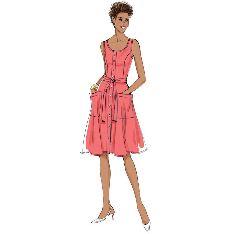 Patron Butterick 6674/E5 - Robe, ceinture et sac à main