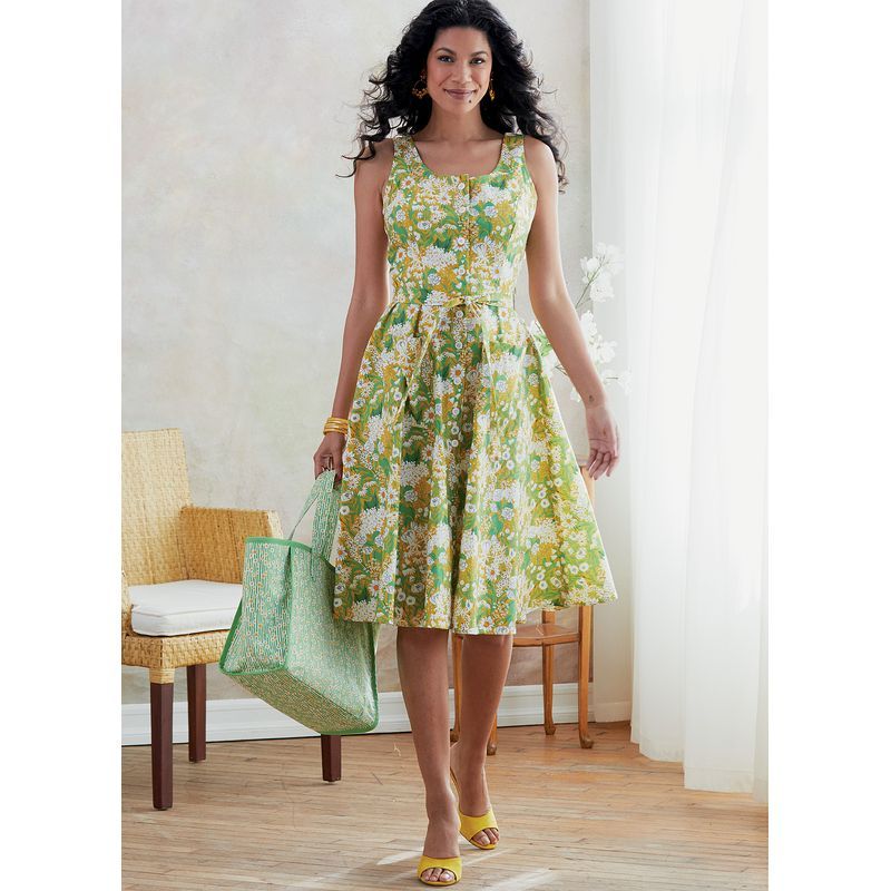 Patron Butterick 6674/E5 - Robe, ceinture et sac à main