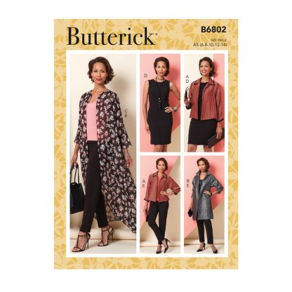 Butterick 6802/E5 - Veste, robe et pantalon