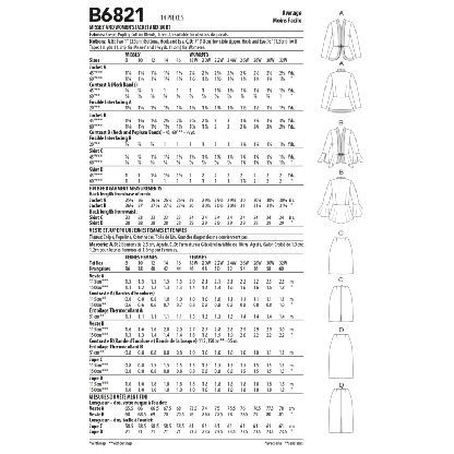 Patron Butterick 6821/RR - Veste et jupe 2