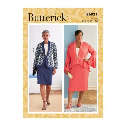 Patron Butterick 6821/RR - Veste et jupe