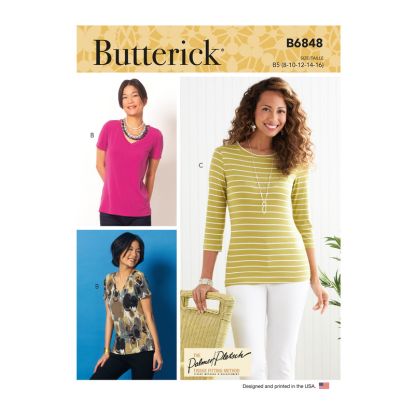 Patron Butterick 6848/F5 - T-shirt et débardeur