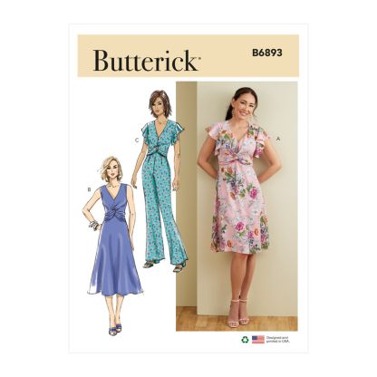 Patron Butterick 6893/A5 - Robe et combinaison