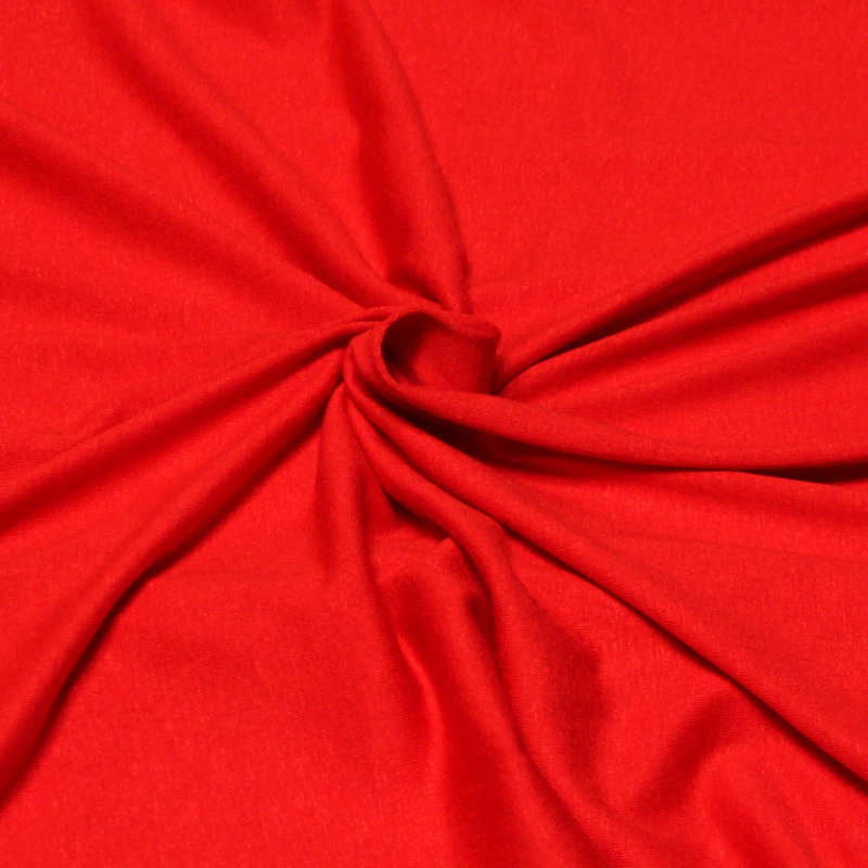 Jersey uni viscose & élasthanne - Rouge